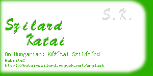 szilard katai business card